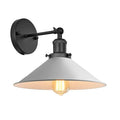 Vit Industriell Vintage Vägglampa