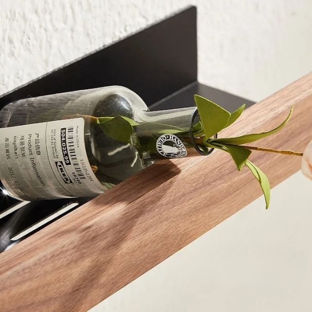 Solid Wood Bathroom Organizer Shelves Without Drilling