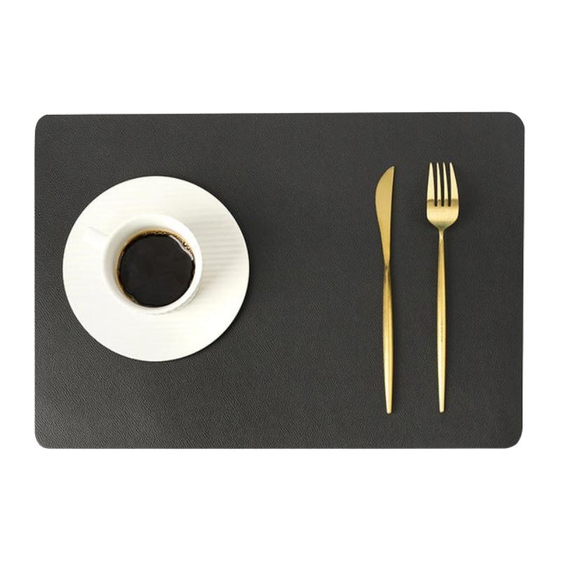 Moderna rektangulära vattentäta PU-läder placemats