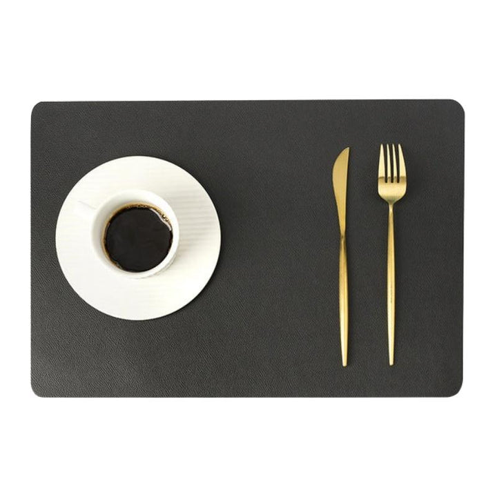 Moderna rektangulära vattentäta PU-läder placemats