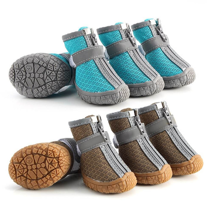 Hållbara utomhus hundskor med mesh - All-terrain tass skydd