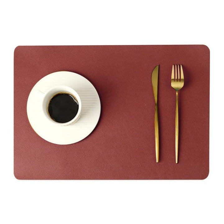 Moderna rektangulära vattentäta PU-läder placemats