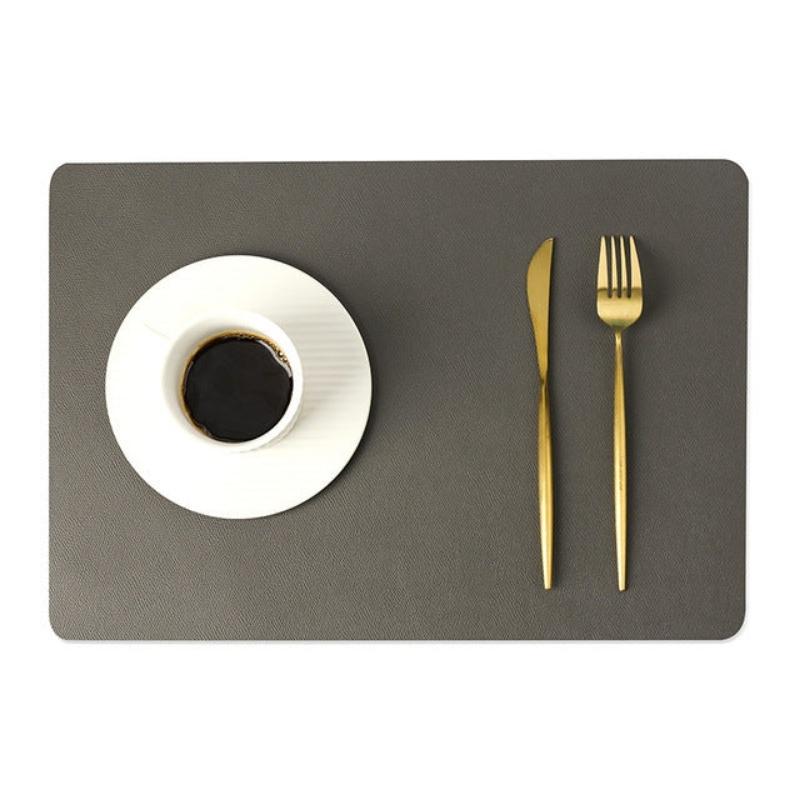 Moderna rektangulära vattentäta PU-läder placemats