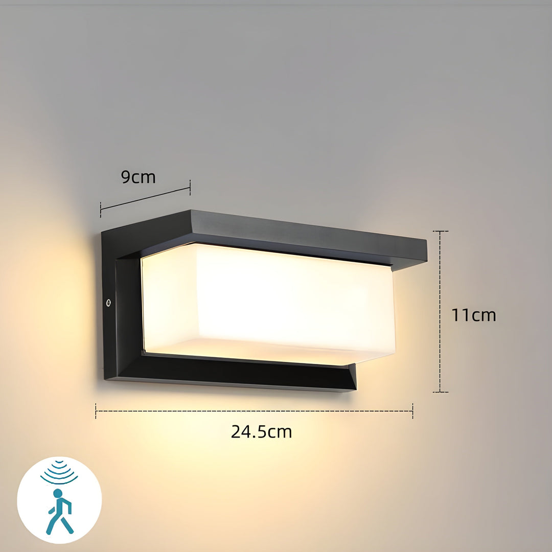 LED Utomhus Rörelsesensor Vattentät Vägglampa