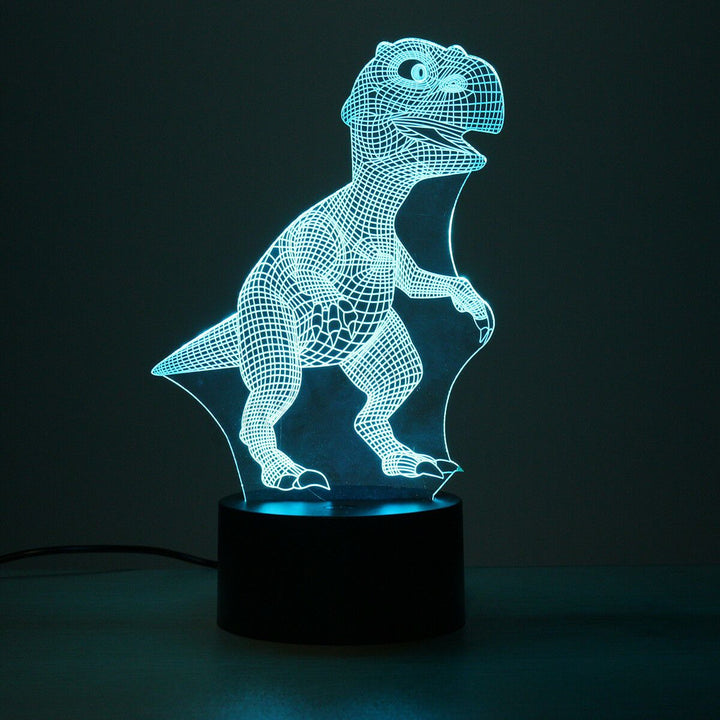Dinosaurie Nattlampa - 3D Dinosaurie Lampa - T Rex Nattlampa