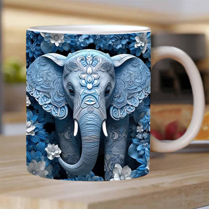 3D Elefant Blomkrus