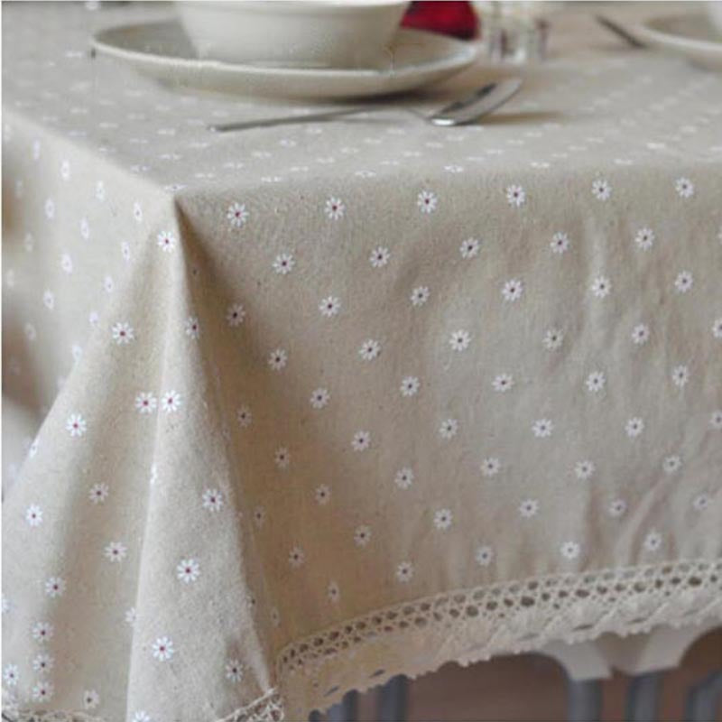 Daisy Print Bomull-Linne Duk