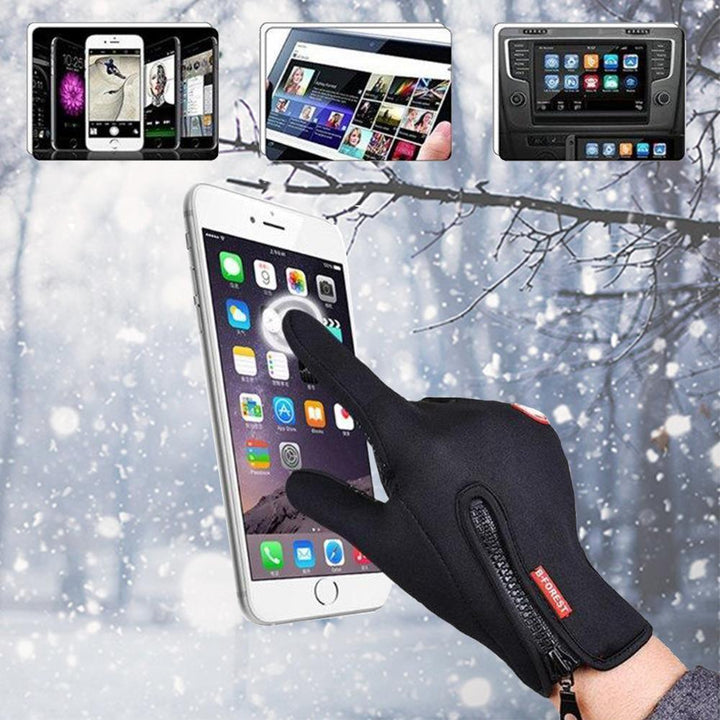 Högkvalitativa, varma, vind- och vattentäta touchscreen-handskar, Unisex