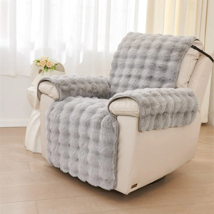Faux Fur Recliner Sofföverdrag