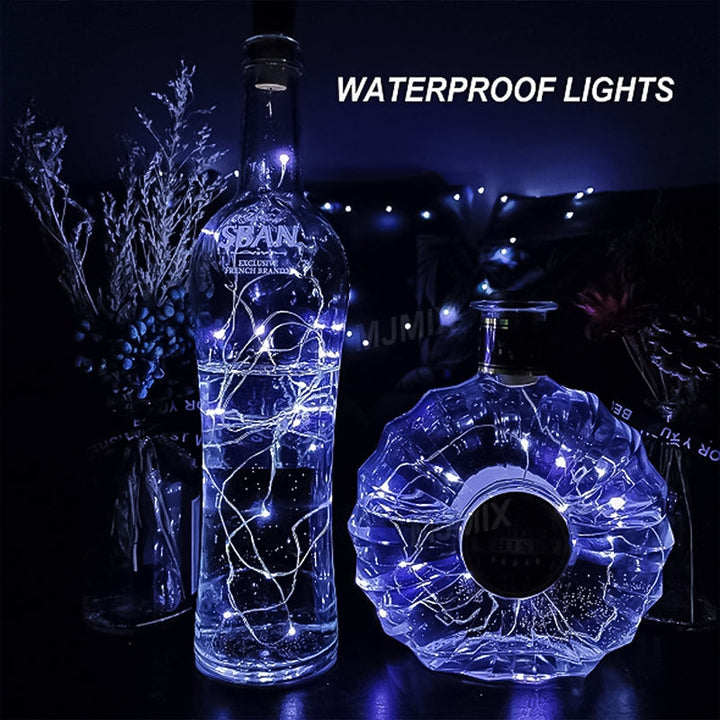 LED Flaska Lampa Kork Nattlampa DIY Dekorationsgåva