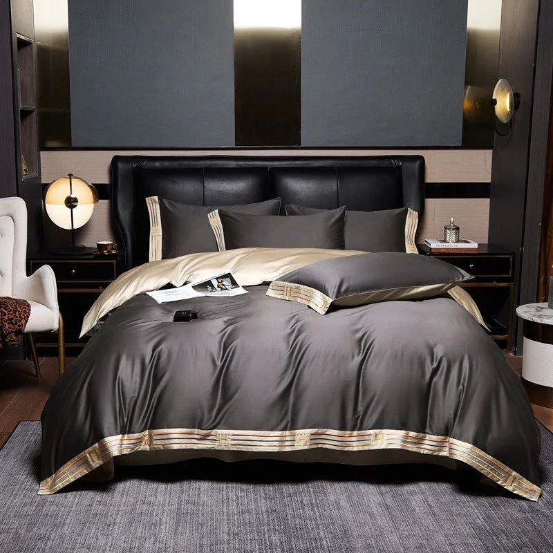 Lyxigt Satin Sängkläder 4-delars Set - OpulenceSleep