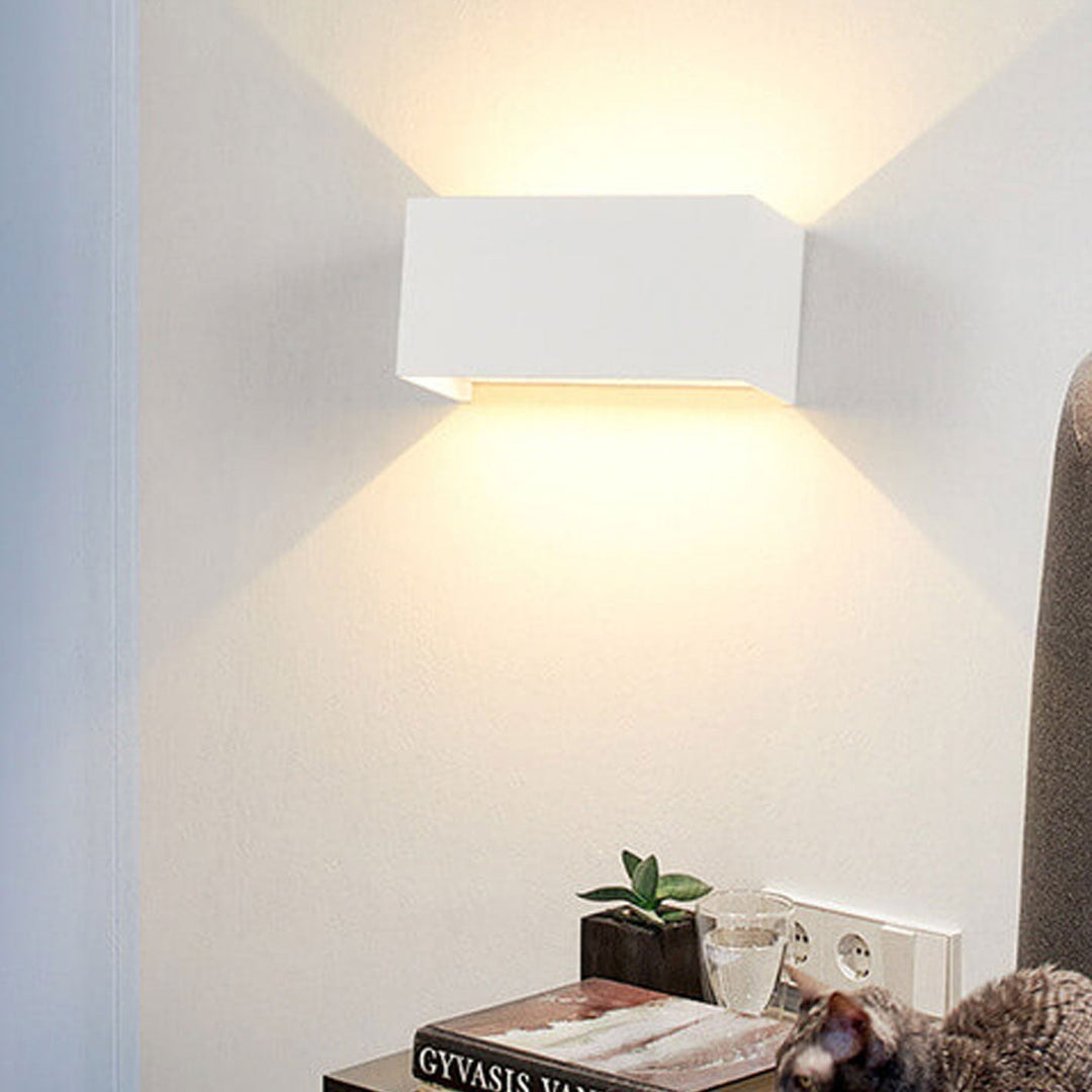 Modern vattentät rektangulär LED-vägglampa för utomhusbruk med upp- och nedljus