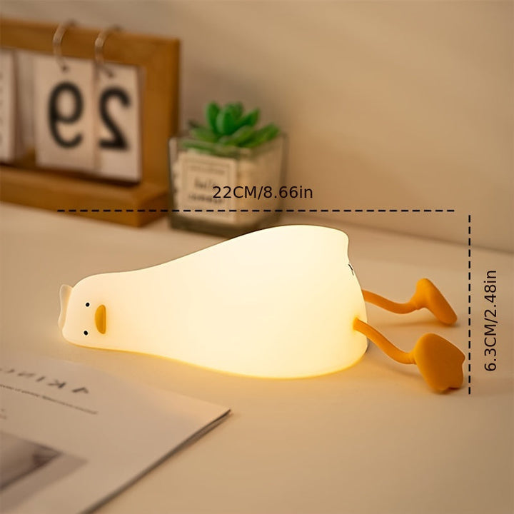 Sovande Anka Lampa - Uppladdningsbar Dimbar Silikon Nattlampa