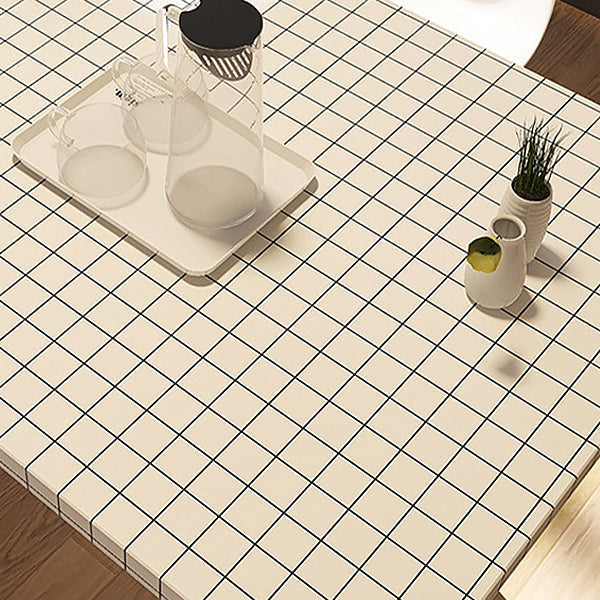 Vit Peel &amp; Stick Tile Spegel Plast Rutmönster Tapet för Kök och Badrum
