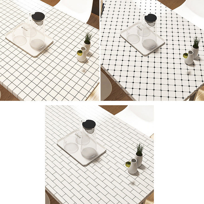Vit Peel &amp; Stick Tile Spegel Plast Rutmönster Tapet för Kök och Badrum