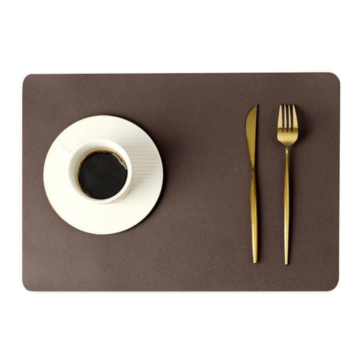 Moderna rektangulära vattentäta PU-läder placemats