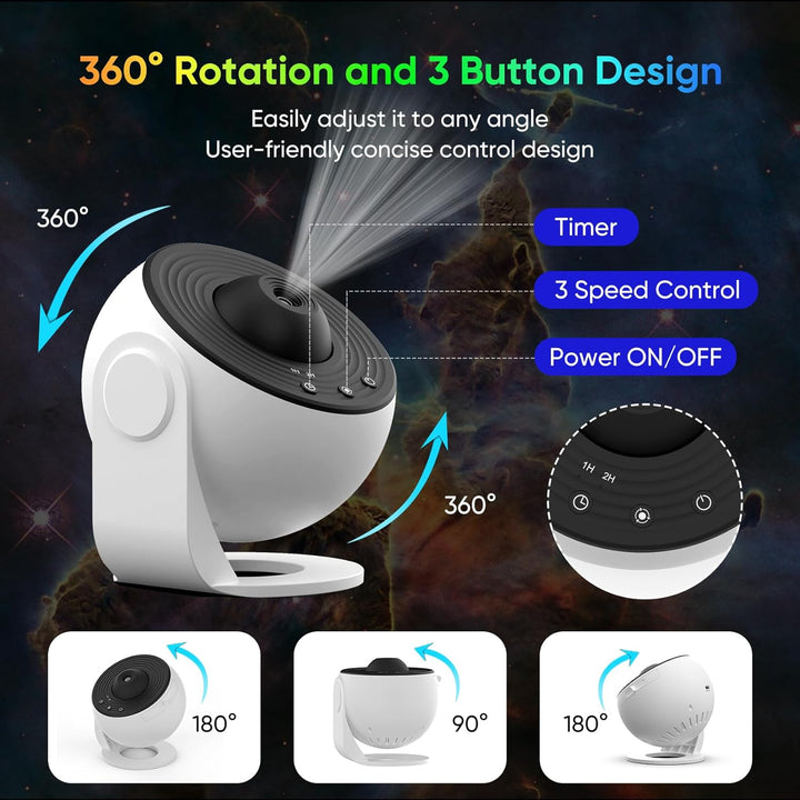 360° Planetarium Projektor | Förbättrad Avkoppling och Stressavlastning