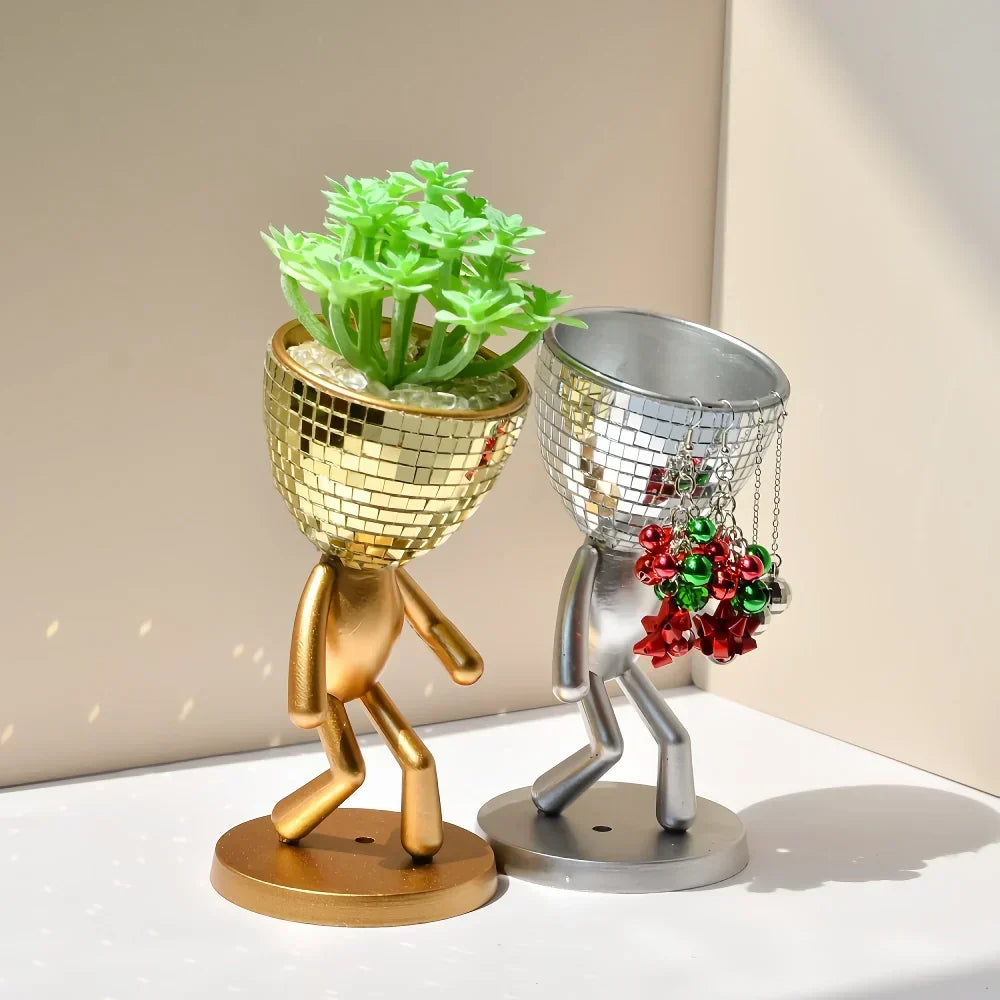 Spegel Disco Gående Man Blomkruka