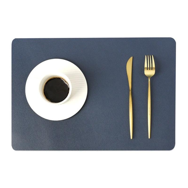 Moderna rektangulära vattentäta PU-läder placemats