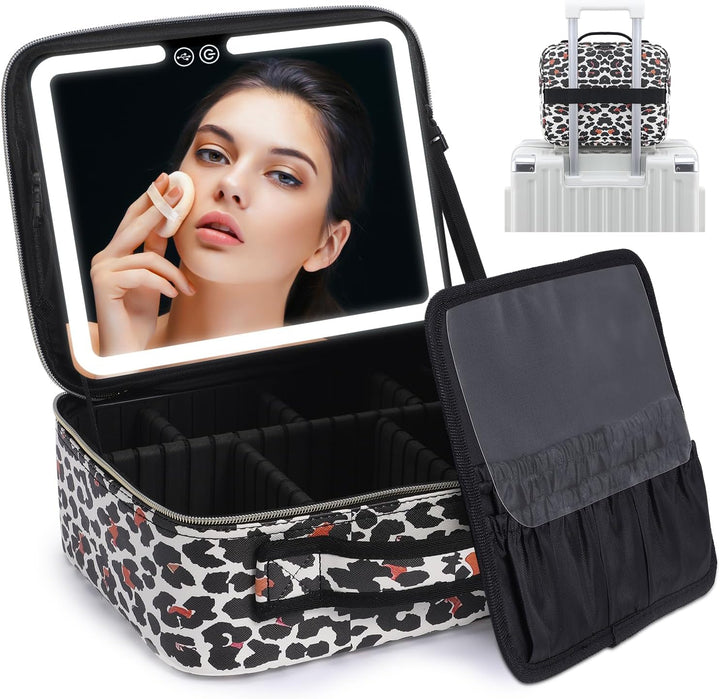 Lyxig Makeup Organizer med Belyst Spegel