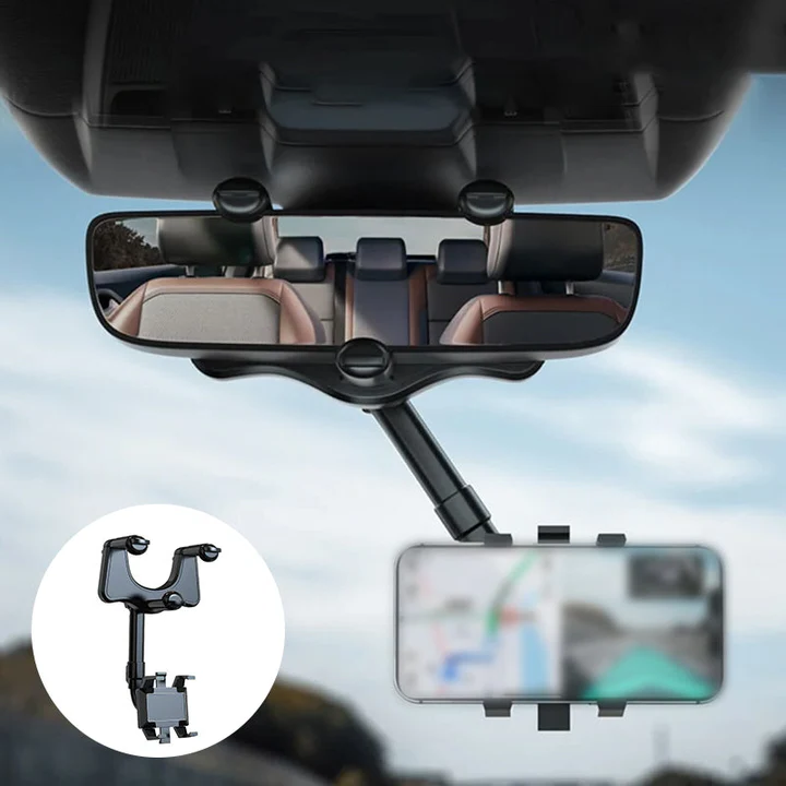 360° Rotationsfunktionell Bilspegel Mobilhållare