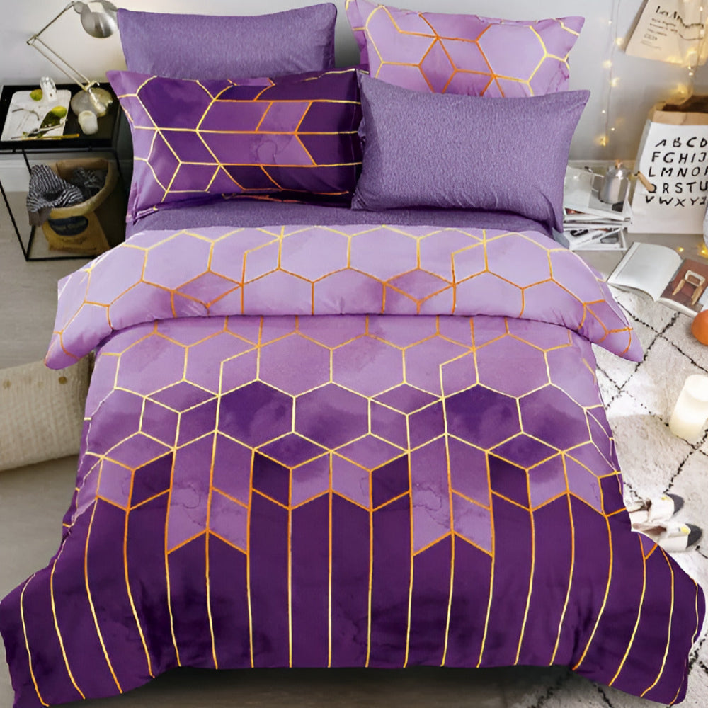 Golden Cosmo Hive | 3-delade Duvet-set