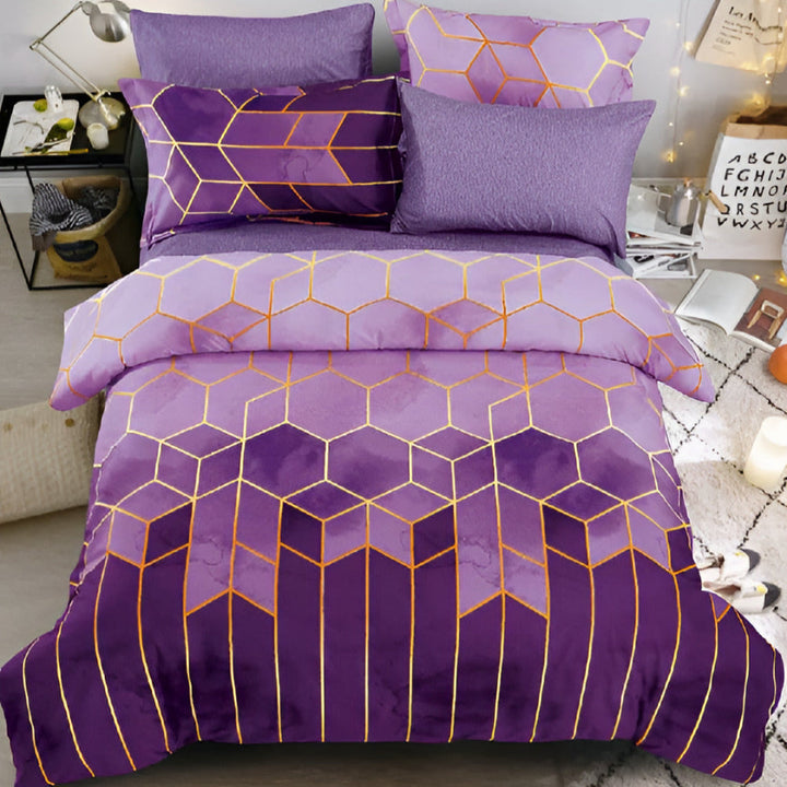 Golden Cosmo Hive | 3-delade Duvet-set