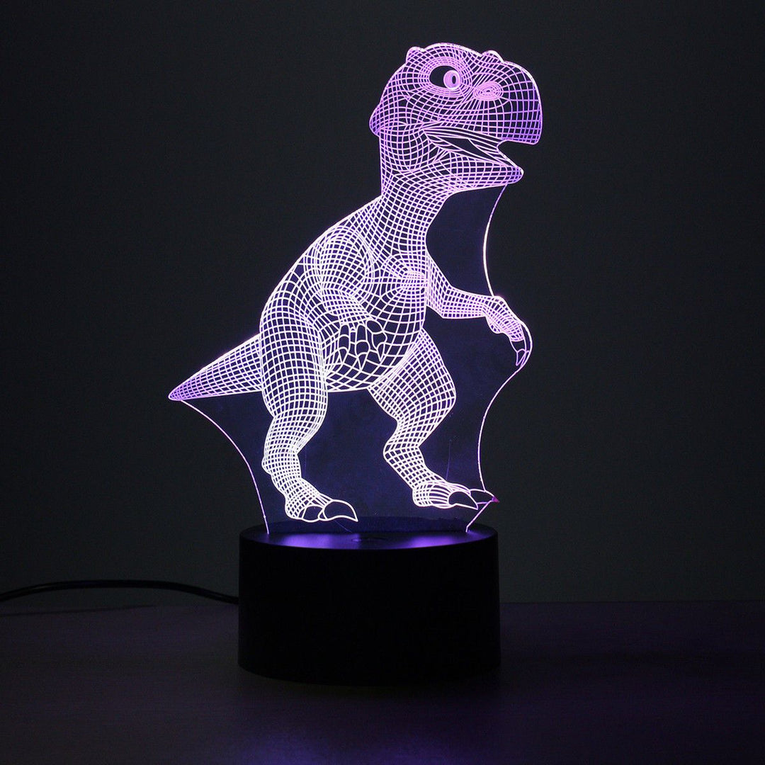 Dinosaurie Nattlampa - 3D Dinosaurie Lampa - T Rex Nattlampa