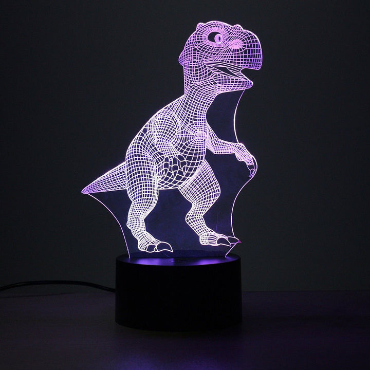 Dinosaurie Nattlampa - 3D Dinosaurie Lampa - T Rex Nattlampa