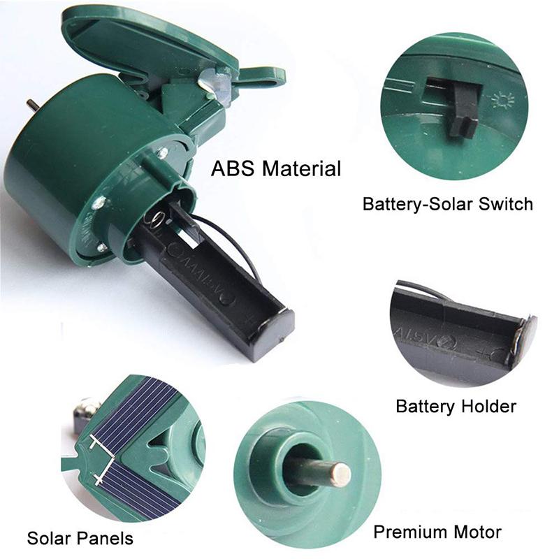 Solenergidriven dansande kolibri och fjäril