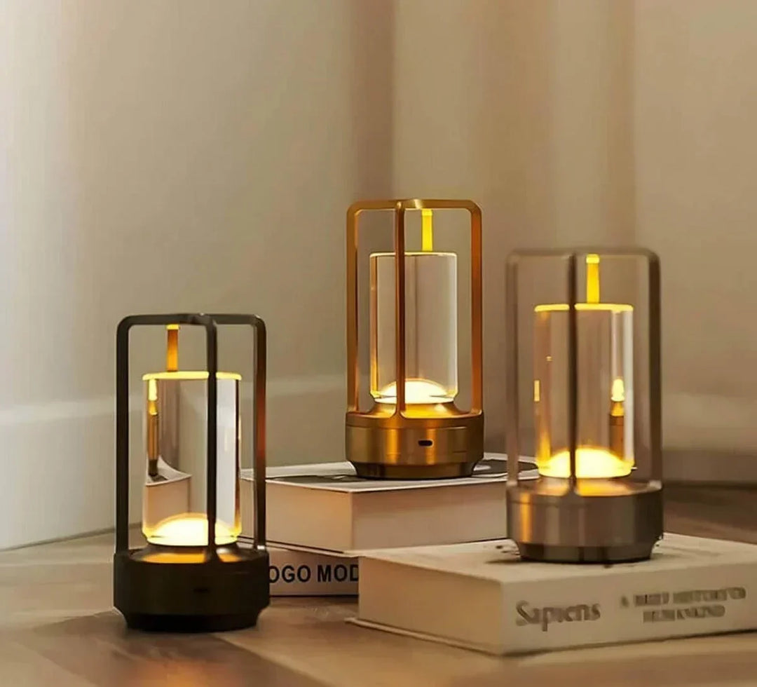 Vattentät och Portabel Kristall Bordslampa - AuroraGlow