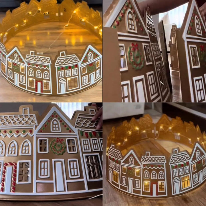LED Pepparkakshus Julgran Krage