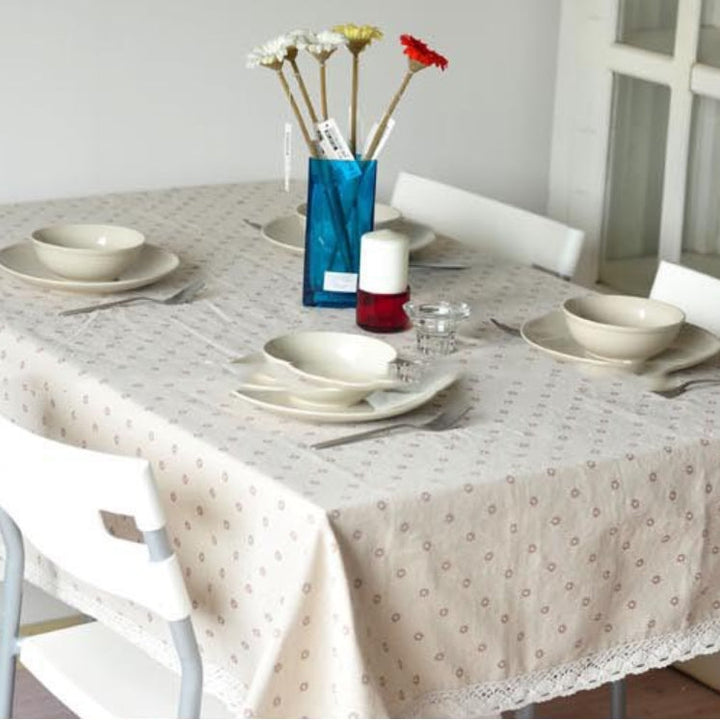 Daisy Print Bomull-Linne Duk
