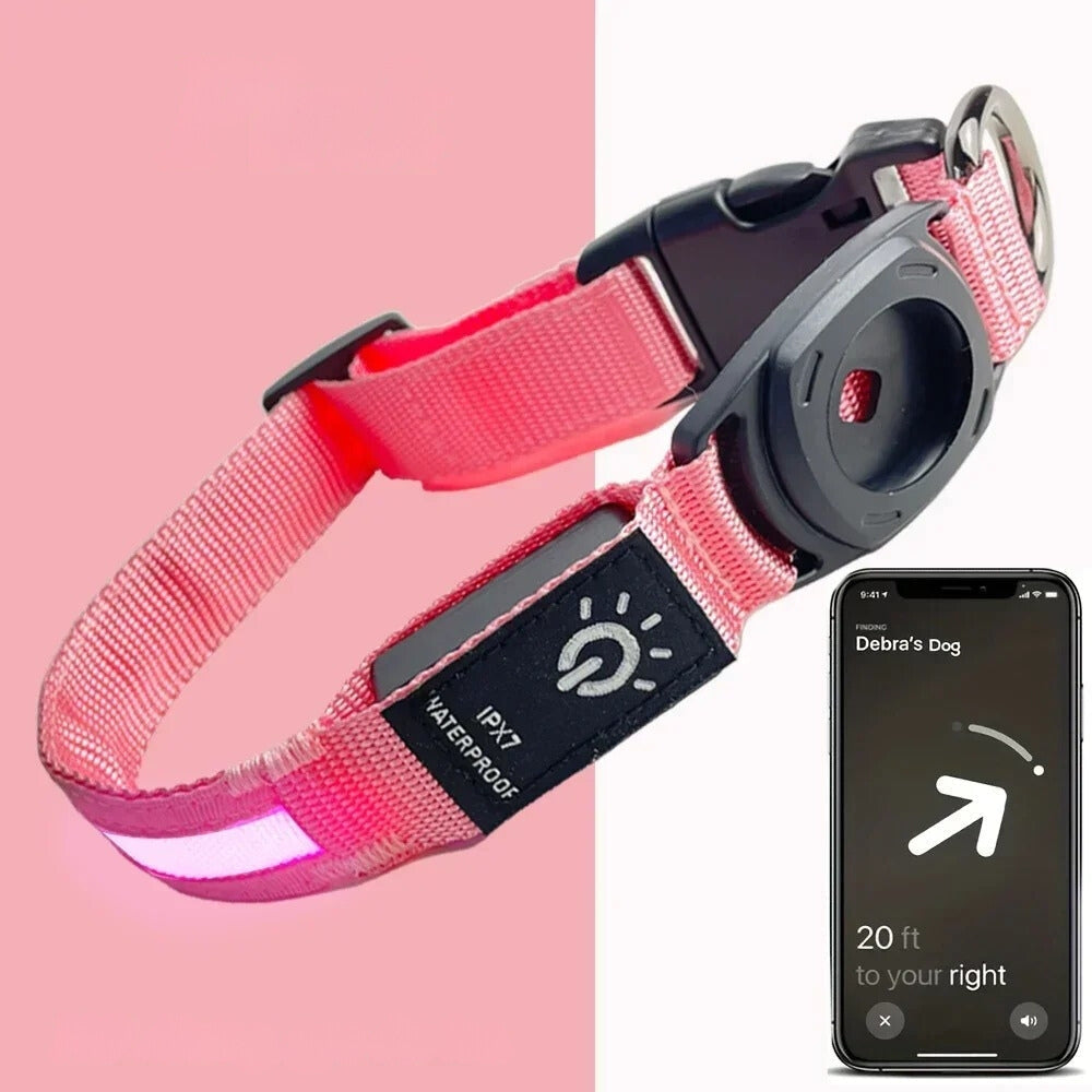 Blinkande Hundhalsband – Vattentätt LED Ljusande Hundhalsband med USB Uppladdningsbart Glöd, Hundhalsband Belysta för Natt Säkerhet, Alla Storlekar