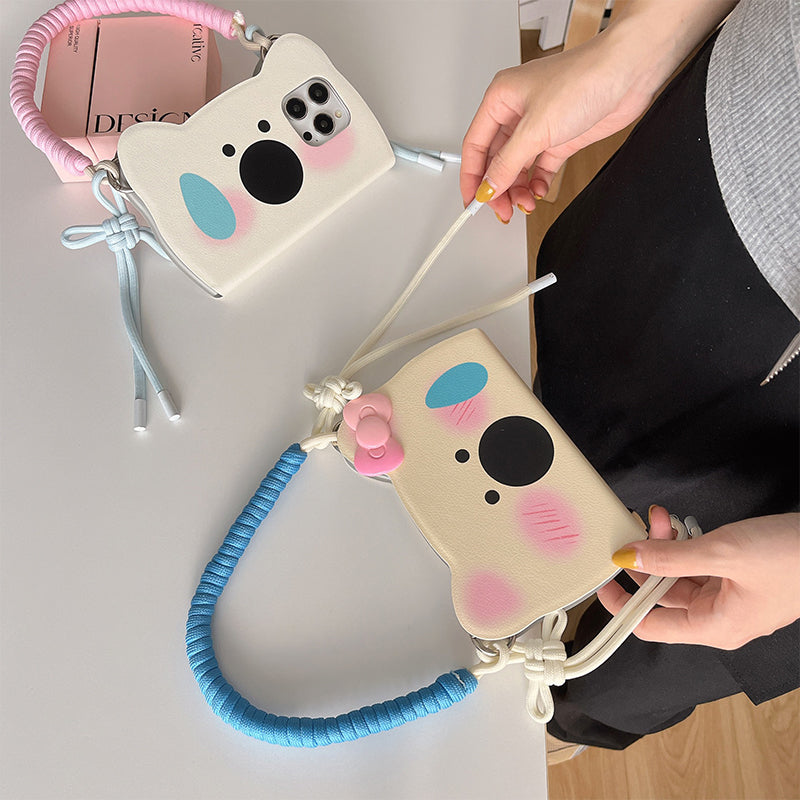 Insta-Style Tecknad Westie Flip-Telefonfodral