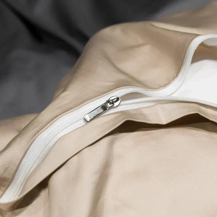 Lyxigt Satinbomull Duvet Täcke Set för Sovrum