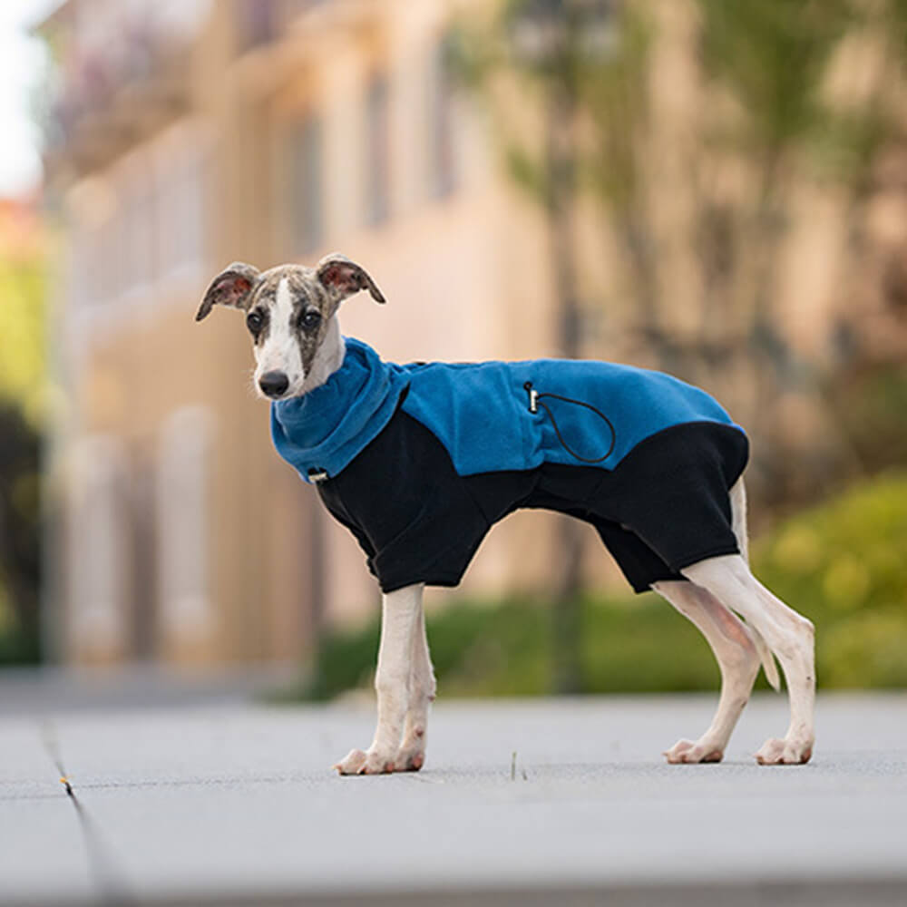 Full Protection Polar Fleece Hundoverall med Avtagbar Krage