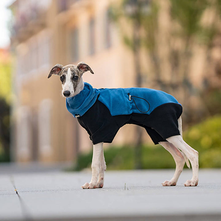 Full Protection Polar Fleece Hundoverall med Avtagbar Krage