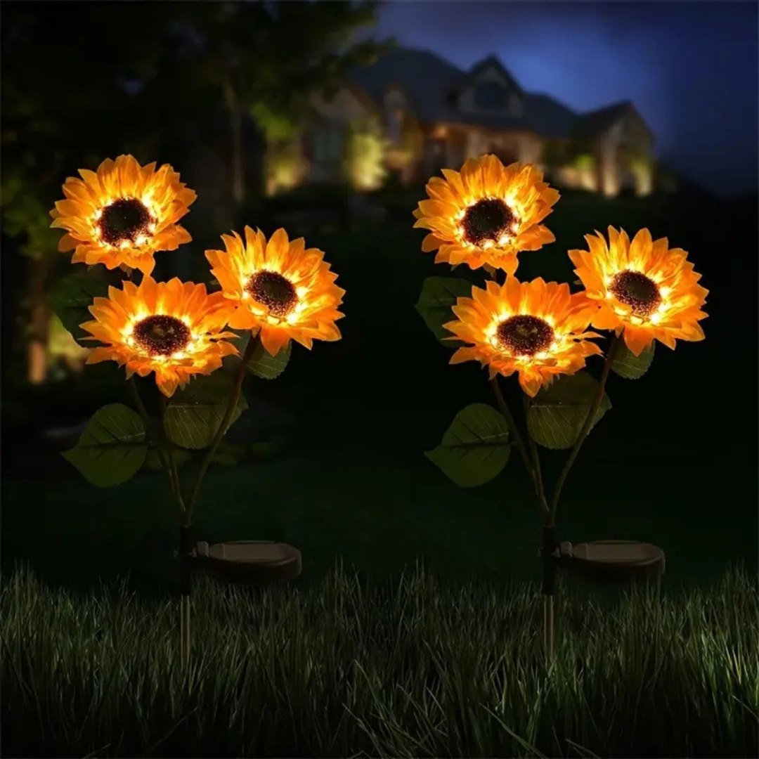 GlowPetal – Solenergi LED Solros Trädgårdsbelysning
