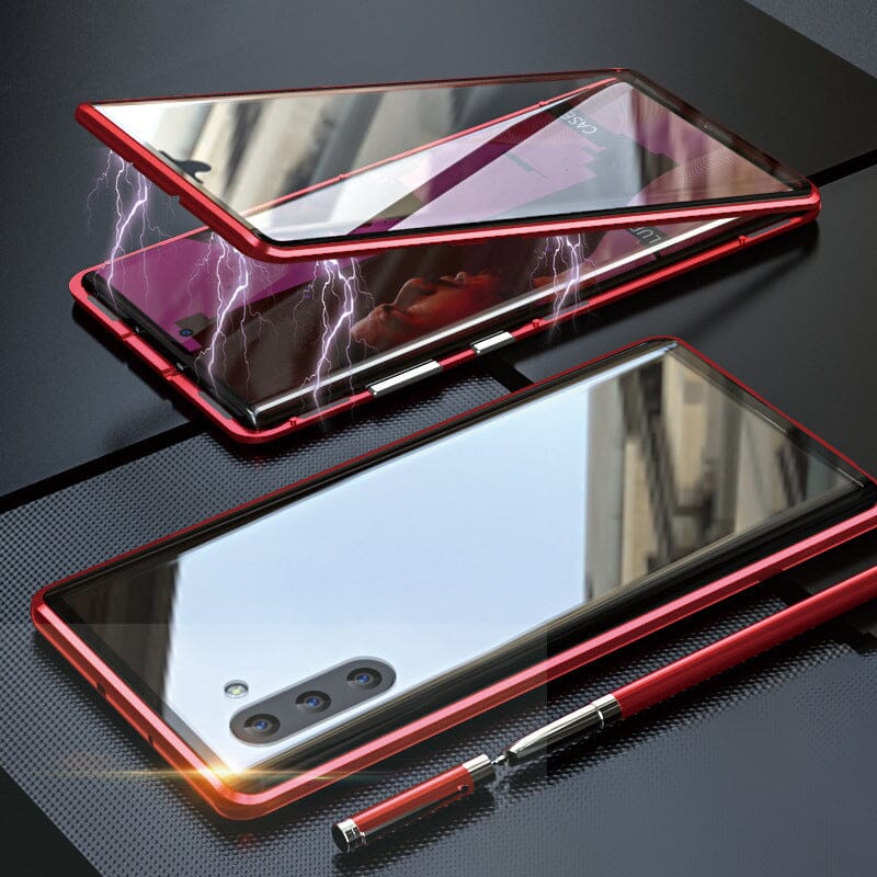 Samsung magnetiskt härdat glas dubbelsidigt telefonfodral