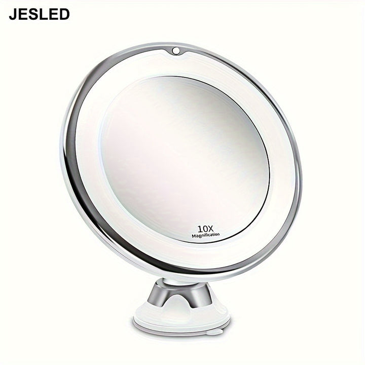 JESLED 10X – Rotera Makeup Spegel med Belysning