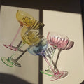 färgade Pumpa Glas