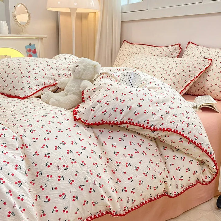 Blossom &amp; Berry Dröm Sängkläder Set 4 delar Blommig Duntäcke