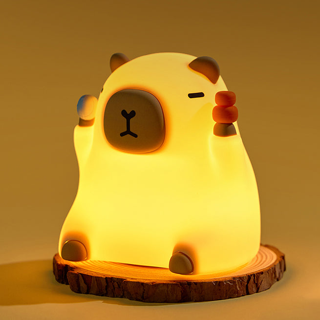 SquishBara | Capybara Squishy Nattlampa - Idealisk Gåva för Alla Åldrar