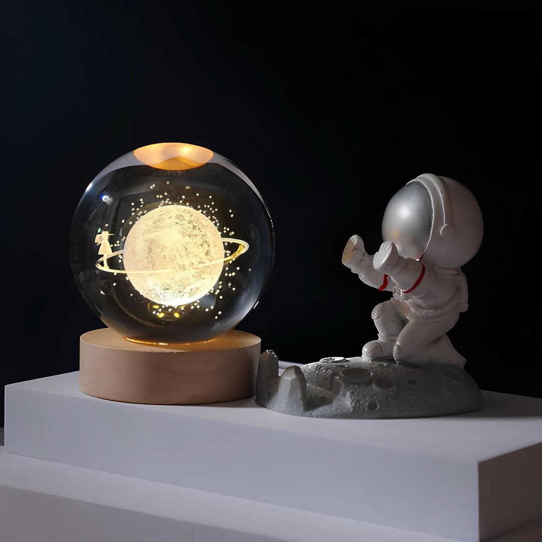 Luminös Kristallkula LED Nattlampa Dekor