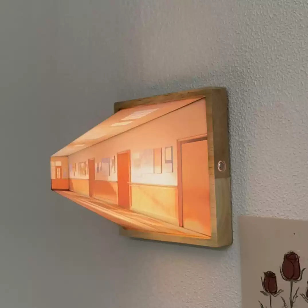 3D Glasögonfria Galleri Optisk Illusion Vägglampa &amp; Nattlampa