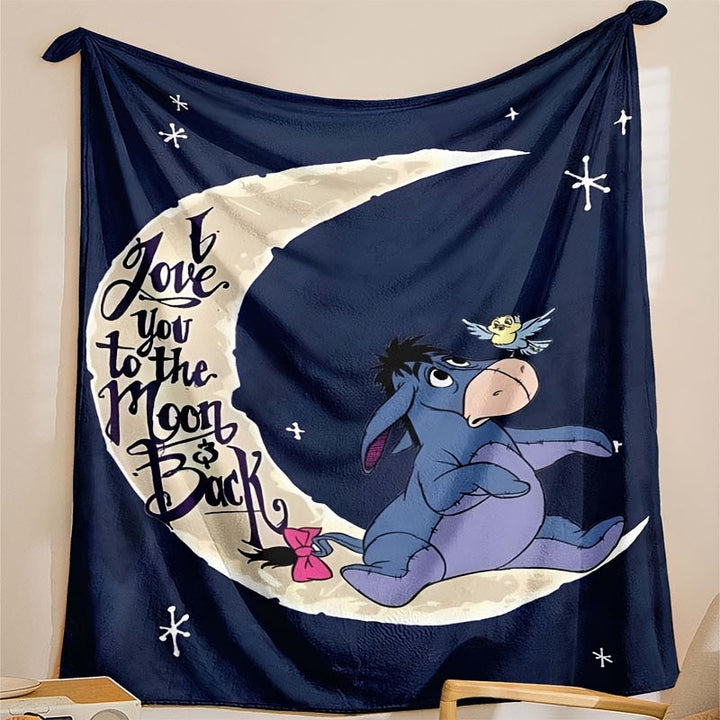 Mjuk fleecefilt med Eeyore-design - Finns i flera storlekar för alla säsonger