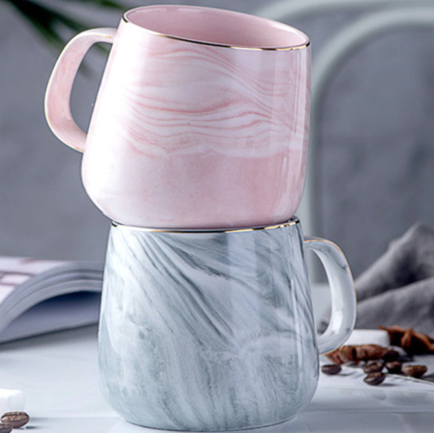 Marmor-Guld-Inläggs-Kopp