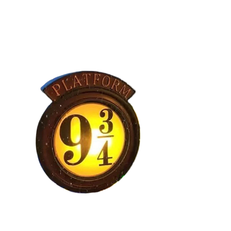 Harry Potter 9 3/4 Figur Nattlampa LED Magiska Vägglampor Plattform Hogwarts 3D Lampa Harrys Rumsinredning Barns Födelsedagspresent
