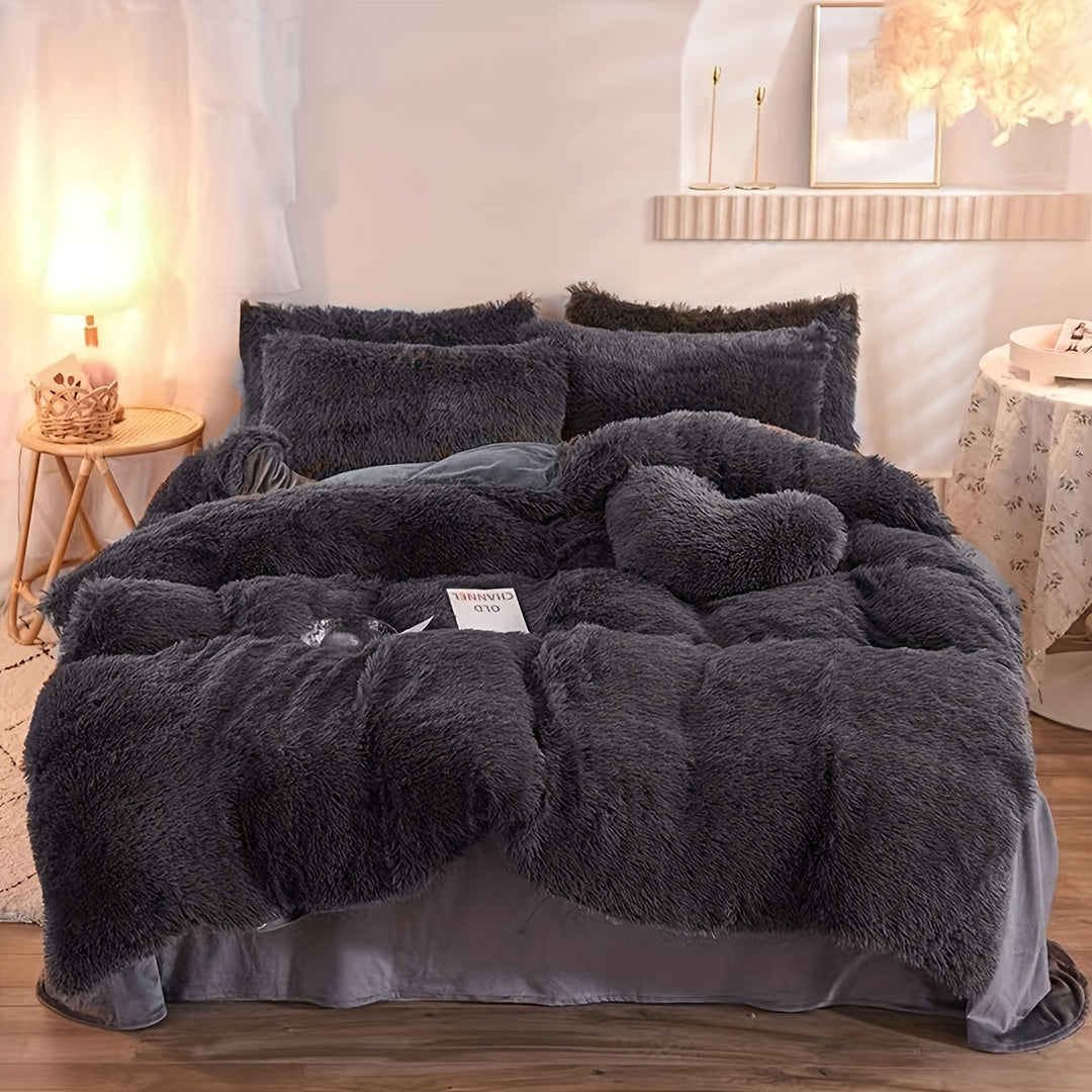 Lyxigt Sammet Duvet Täcke Set för Ultimat Komfort